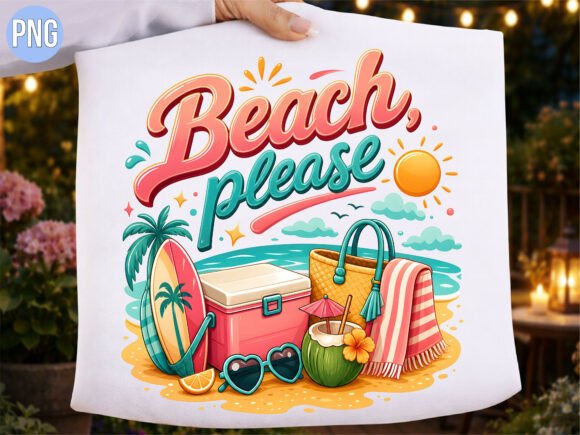Download Beach Please Summer Surf PNG T-Shirt - Beach please Collection