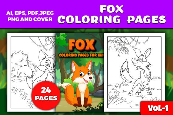 Download Fox Coloring Pages for Kids with Cover - Pages Collection