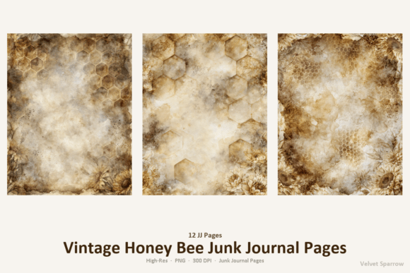 Download Vintage Honey Bee Junk Journal Pages - Pages Collection