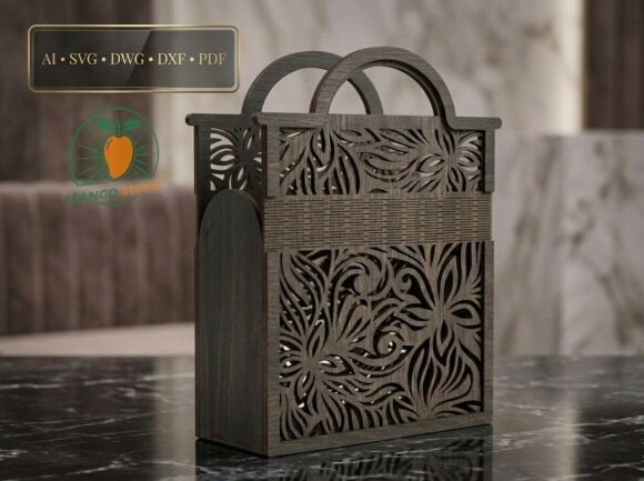 Download Luxury Floral Tote Bag 3mm Laser Cut - Luxury floral Collection
