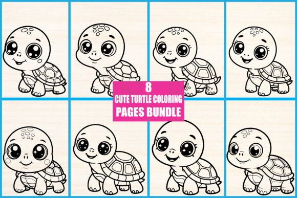 Download Cute Turtle Coloring Pages Bundle - Pages Collection