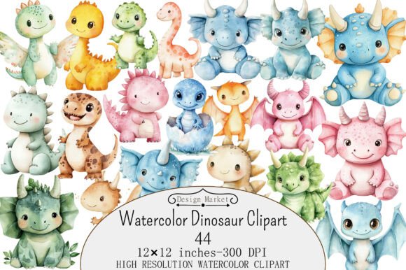 Download Watercolor Dinosaur Clipart - Dinosaur clipart Collection
