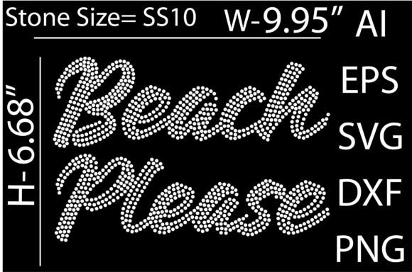 Download Beach Please Rhinestone Templates - Beach please Collection