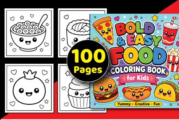 Download Bold Easy Food Coloring Pages for Kids - Pages Collection