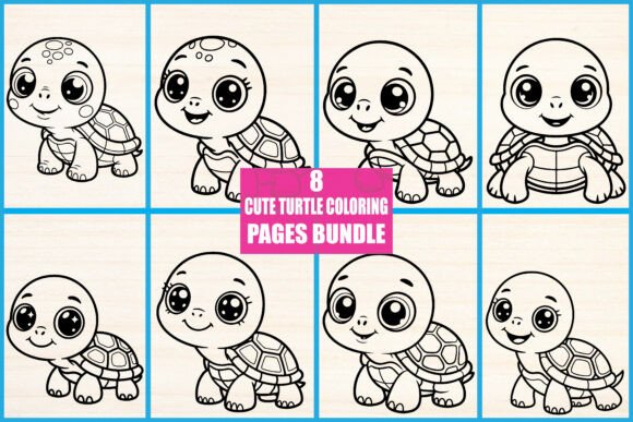 Download Cute Turtle Coloring Pages Bundle - Pages Collection