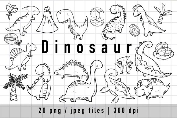 Download Dinosaur Clipart, Lineart DINOSAURS - Dinosaur clipart Collection