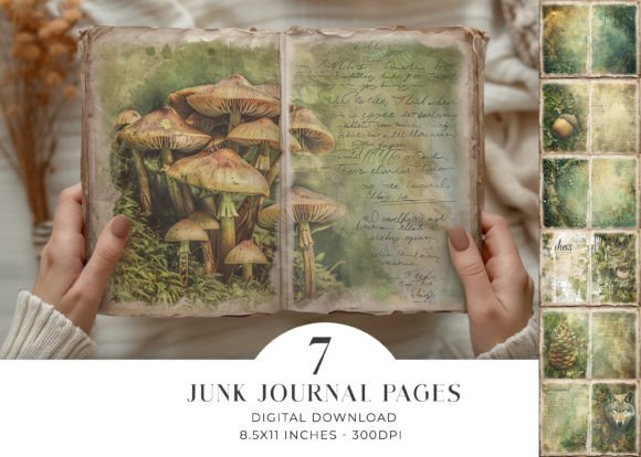 Download Woodland Junk Journal Bi Fold Pages - Pages Collection