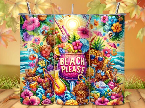 Download Beach Please Summer Cocktail Tumbler - Beach please Collection