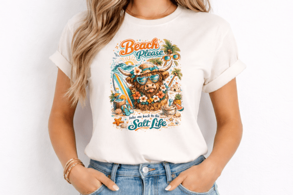 Download Beach Please Highland Cow PNG - Beach please Collection